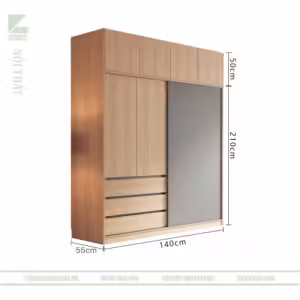 Tủ quần áo hiện đại fm 270007